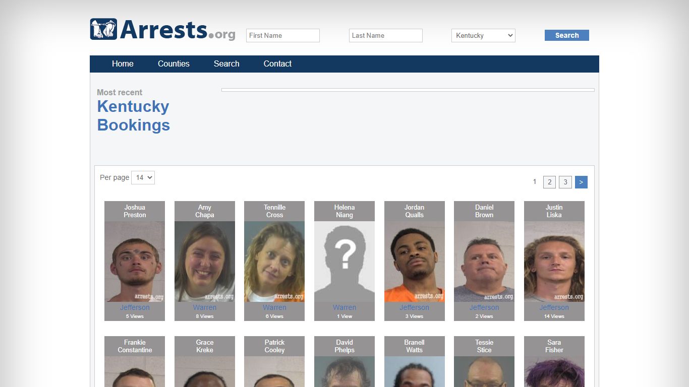 Kentucky Arrests and Inmate Search